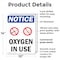 Signmission Oxygen In Use, 10 in W x Rectangle, Plastic OS-2PACK-NS-P-1014-V-17100 - alternate 5
